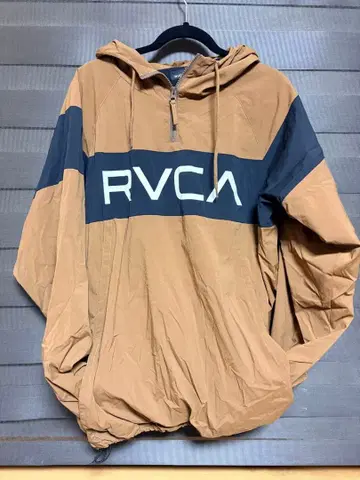 RVCA 후드 부착 나일론 자켓 브라운/블랙