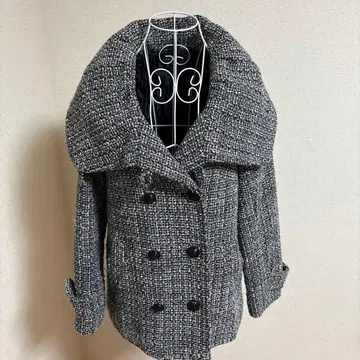 INGNI 트위드 더블 브레스트 코트