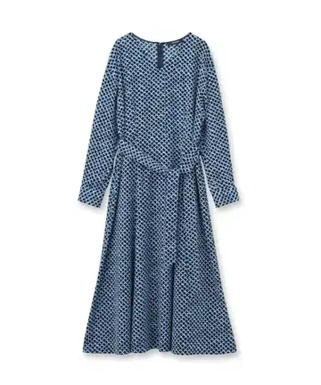 언타이틀 스퀘어 지오메트릭 패턴 원피스