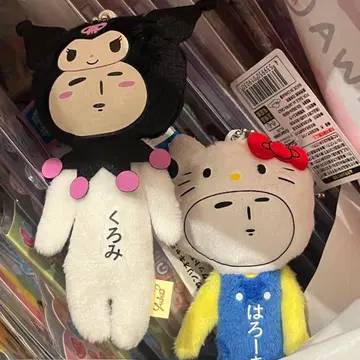 소매 마스코트 산리오 헬로키티 봉제 인형 쿠로미 키체인
