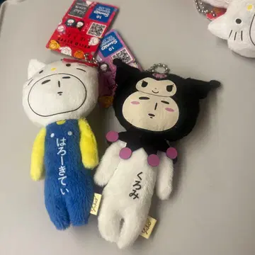 소매 마스코트 산리오 헬로키티 봉제 인형 쿠로미 키체인