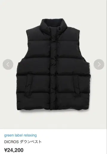 그린 레이블 릴랙싱 DICROS 다운 베스트