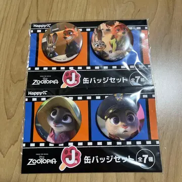 주토피아 복권 J상 캔뱃지 세트 2세트 닉 주디 유년기
