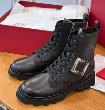 로저 비비에 블랙 가죽 부츠 23.5cm/37