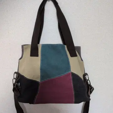 멀티 컬러 패치워크 숄더백