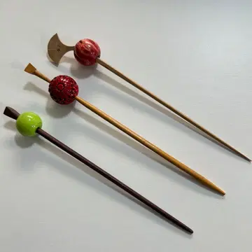 앤티크 귀여운 헤어콤 3개 세트 기모노 애호가 구락부 407