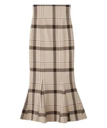 snidel 하이웨스트 머메이드 스커트 체크