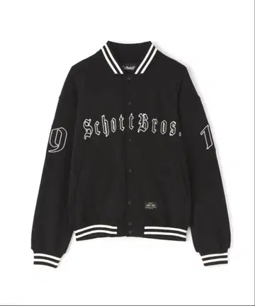 Schott 바시티 자켓 블랙