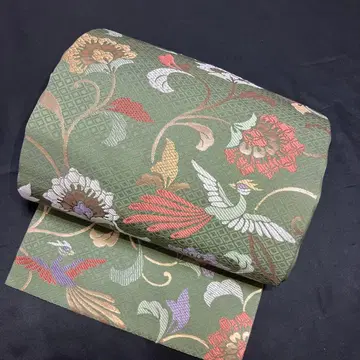 9촌 나고야 오비 세미 포멀 미사용품 새 문양 루-4