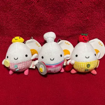 SHINADA 시나다 우후 타마고 토마토 봉제 인형 키링 레트로