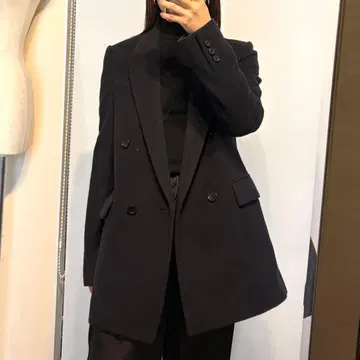 spick&span 울 테일러드 자켓 네이비 더블