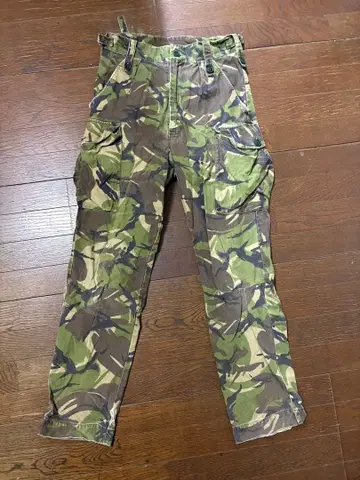 카모 무늬 군용 바지 80s 리자드 카모