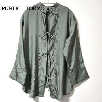 [ 새상품급 ] PUBLICTOKYO 퍼블릭 도쿄 새틴풍 긴팔 셔츠