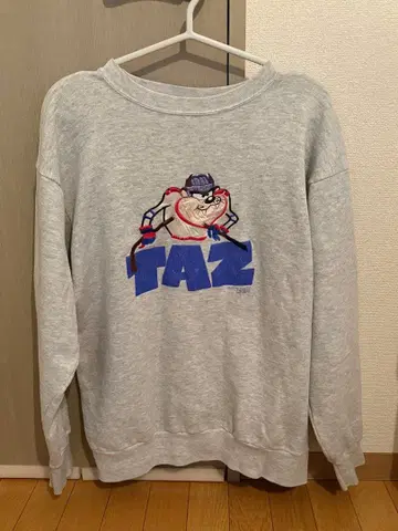 TULTEK Taz 자수 그레이 X-LARGE 맨투맨