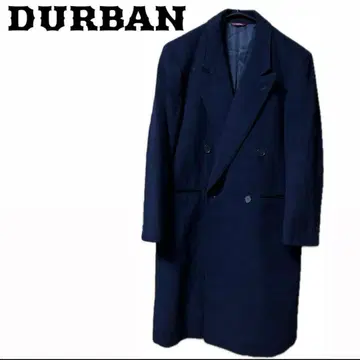DURBAN 더반 더블 브레스트 코트 롱 코트 다크 네이비 일본제 M