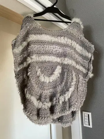 그레이 니트 베스트 오버 사이즈