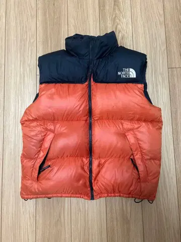 THE NORTH FACE 다운 베스트 오렌지/블랙