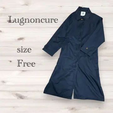 Lugnoncure 프리 사이즈 트렌치코트 네이비 롱 코트