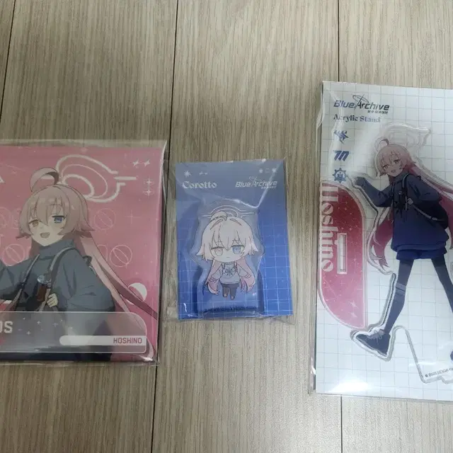 블루아카이브 4주년 미니페 호시노 아크릴스탠드,코롯토,코스터 일괄