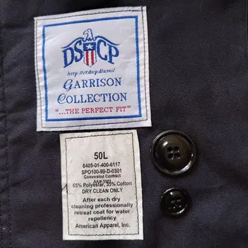 레어 사이즈! 50L 미군 실물 USN 블랙 트렌치코트 Q8975