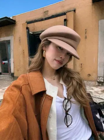 Nalm. 울 헌팅 캡 밀크 베이지