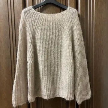 Whim Gazette 베이지 긴팔 니트 스웨터 F