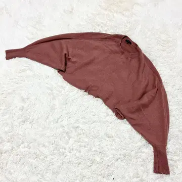 알아바일 근년 변형 니트 판초풍 돌먼 슬리브 울 캐시미어 M