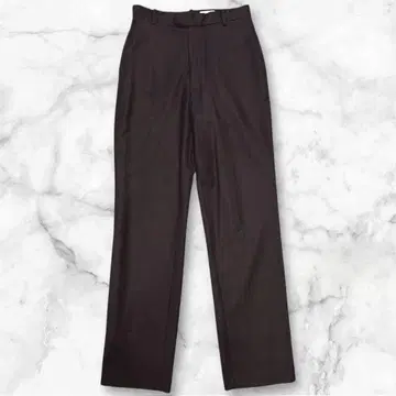 Spick and Span 브라운 울 스트레이트 팬츠