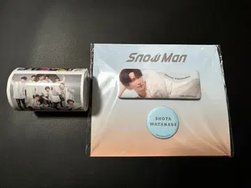 SnowMan 롤 틴케이스 뱃지 와타나베 쇼타 세트