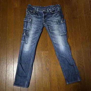 John Bull 사이드 포켓 다크 블루 스트레이트 데님