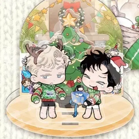 재이미샵 크리스마스 캡슐 아크릴 스탠드- 장미와 샴페인