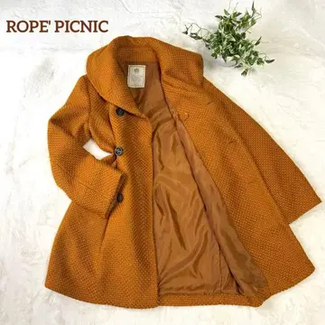 로페피크닉 숄카라 코트 바스켓 짜임 머스타드 40 [ L ]