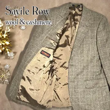 새상품급 새빌로우 x 토마스 캐시미어 혼방 체크 테일러드 자켓