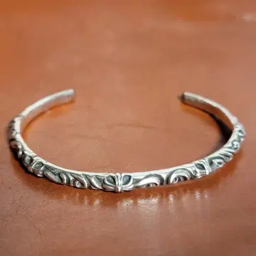 빈티지 은 팔찌 실버 뱅글 바이커 크로스 실버 925