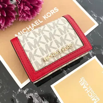 새상품 MICHAEL KORS 마이클코어스 지갑 접이식 지갑 레드