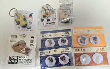 미사용품 THE DOG 더 도그 굿즈 세트 키링 캔뱃지