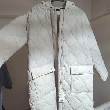 BAYFLOW 2WAY 퀼팅 다운 자켓 S/M 크림