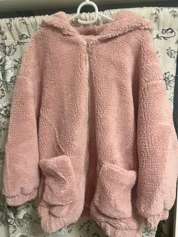 GRL 빅 실루엣 지퍼 보아 후드티