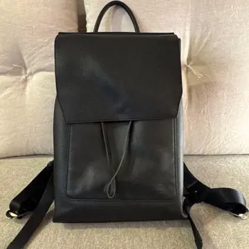 후지타카 갤러리 워프 랙 가죽 백팩 블랙