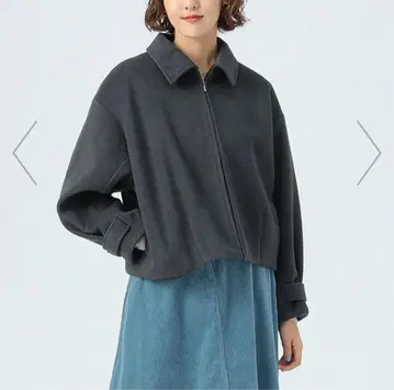 beamsheart 지퍼 블루종 스탠 칼라 그레이 FREE 사이즈