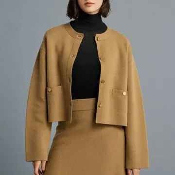 uncrave 앙크레이브 울 나일론 자카드 니트 자켓