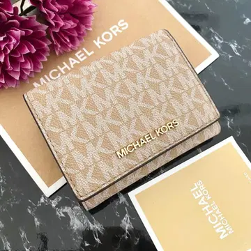 새상품 MICHAEL KORS 마이클코어스 지갑 접이식 지갑 베이지