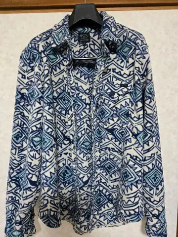 빌라봉 올 패턴 플리스 긴팔 셔츠 남성용