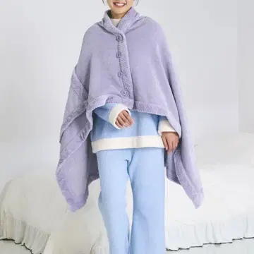 [ Francfranc ] 리버서블 플리스 4WAY 판초 L 그레이