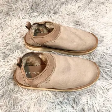 HEAL ME [ L/24.5cm ] 베이지 무스탕 슬립온 부츠 겨울용