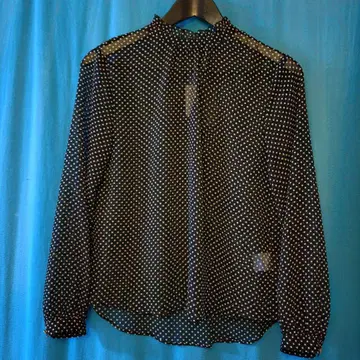 TOKYO STYLIST 긴팔 폴카 도트 블라우스