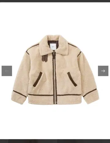 #Re.room 베이지 보아 자켓 지퍼 포함