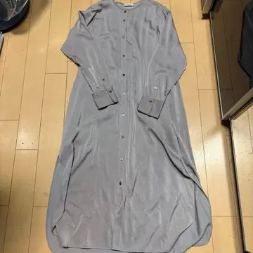 IENA 버튼 롱 원피스 그레이