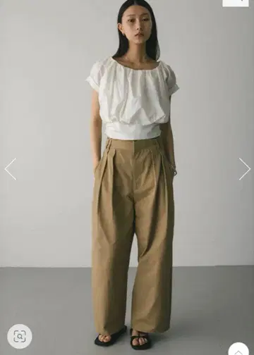 STYLE MIXER (스타믹서) 베이지 턱 와이드 팬츠 치노 팬츠