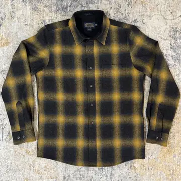 [ 골드 옴브레 ] 펜들턴 블랙과 야마부키 색상 쉐도우 체크 M 사이즈